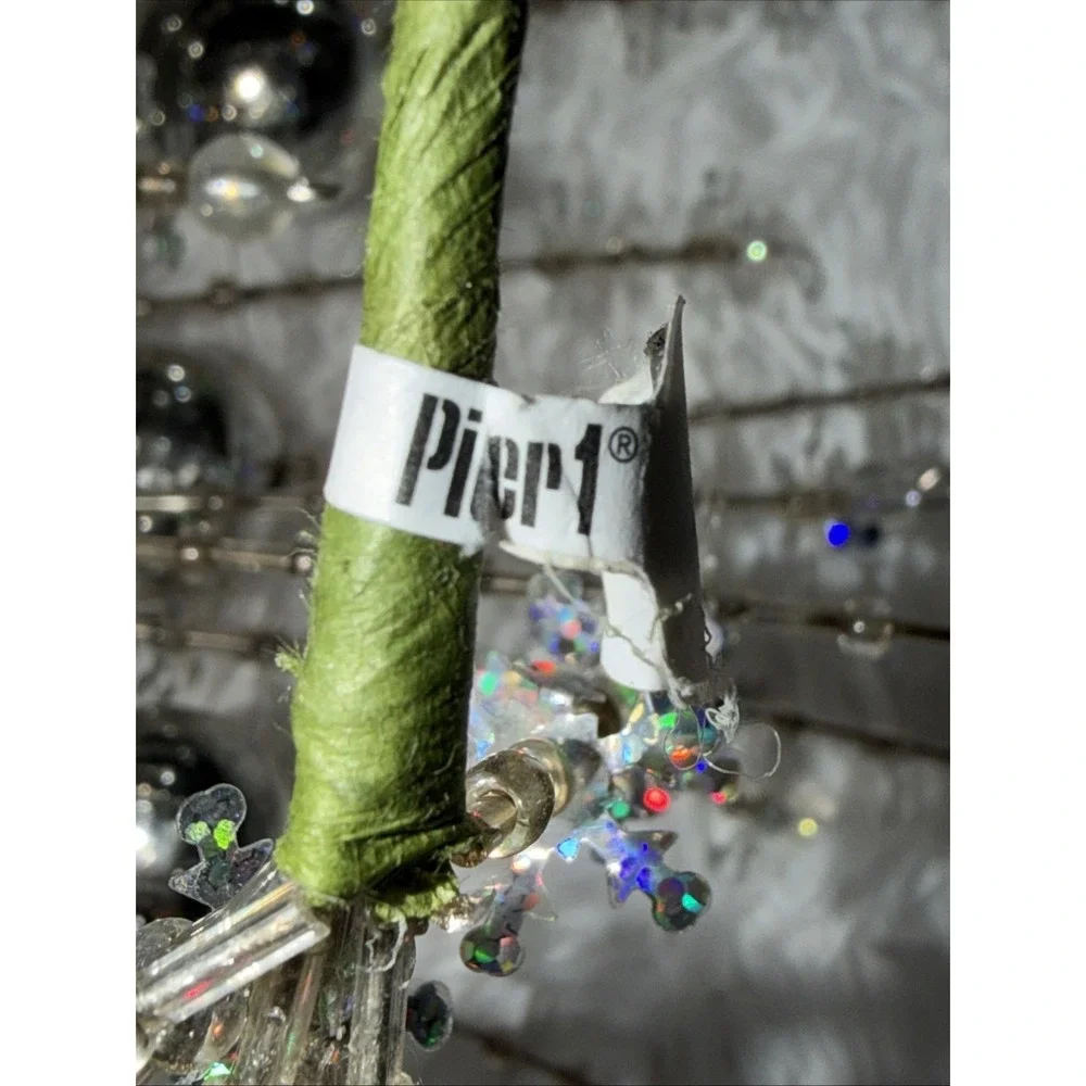 Pier 1 One Imports Christmas Tree Garland Sticks Silver NEW Gift Holiday NWT